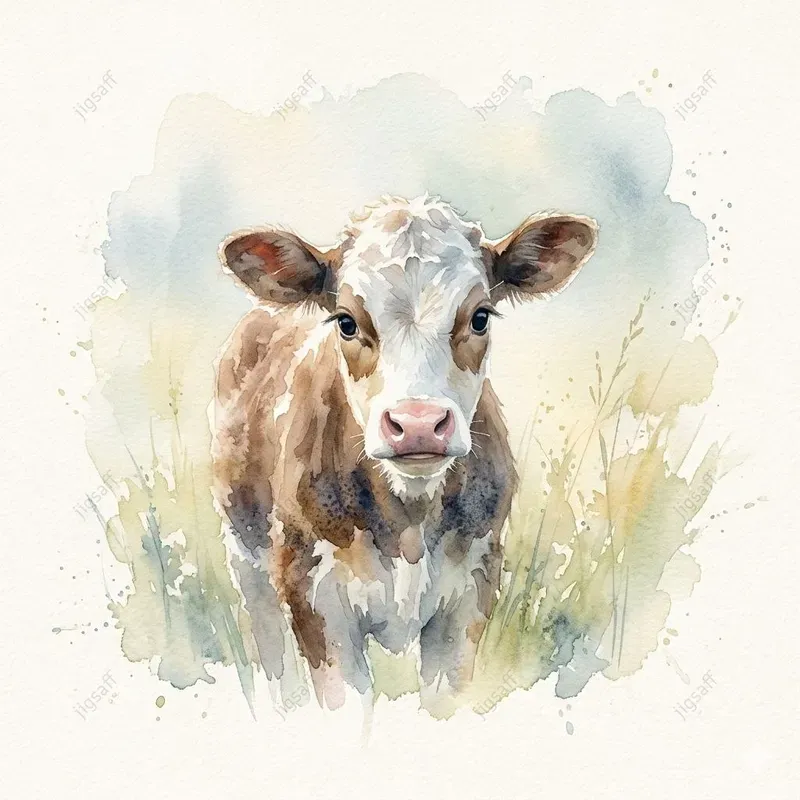 Rustic Morning Watercolor Animals