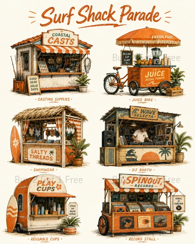 Western Micro Shop Collection Cliparts