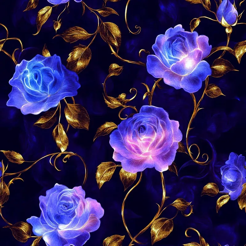Uv Floral Seamless Neon Patterns