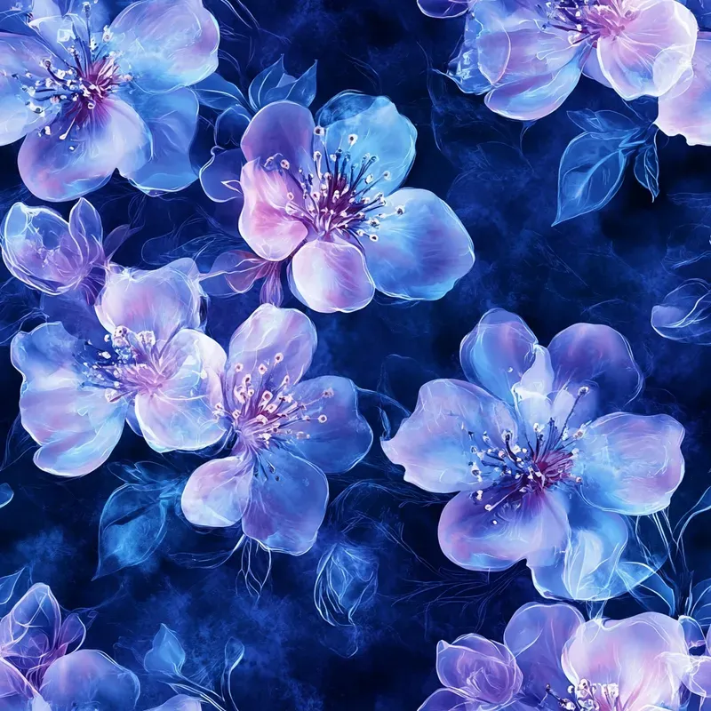 Uv Floral Seamless Neon Patterns