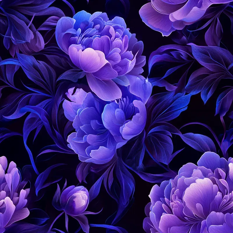 Uv Floral Seamless Neon Patterns