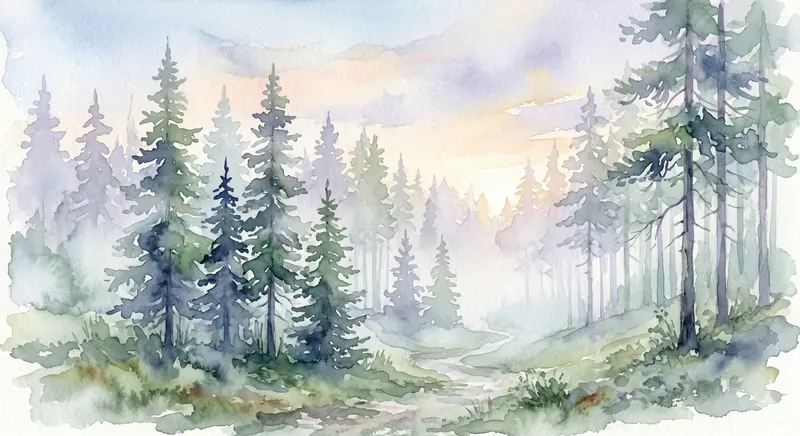 Aesthetic Watercolor Landscapes