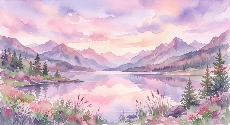 Aesthetic Watercolor Landscapes