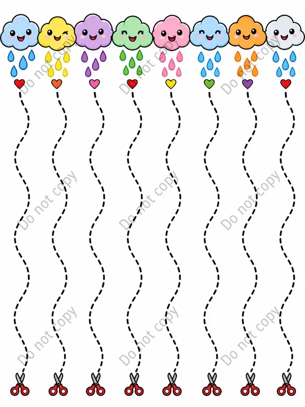 Cute Scissor Skills Pages Any Themes