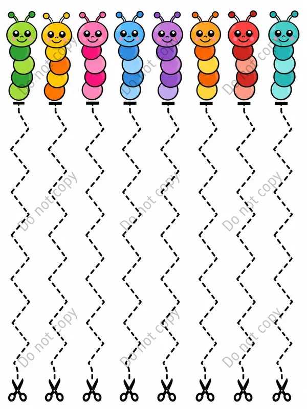 Cute Scissor Skills Pages Any Themes