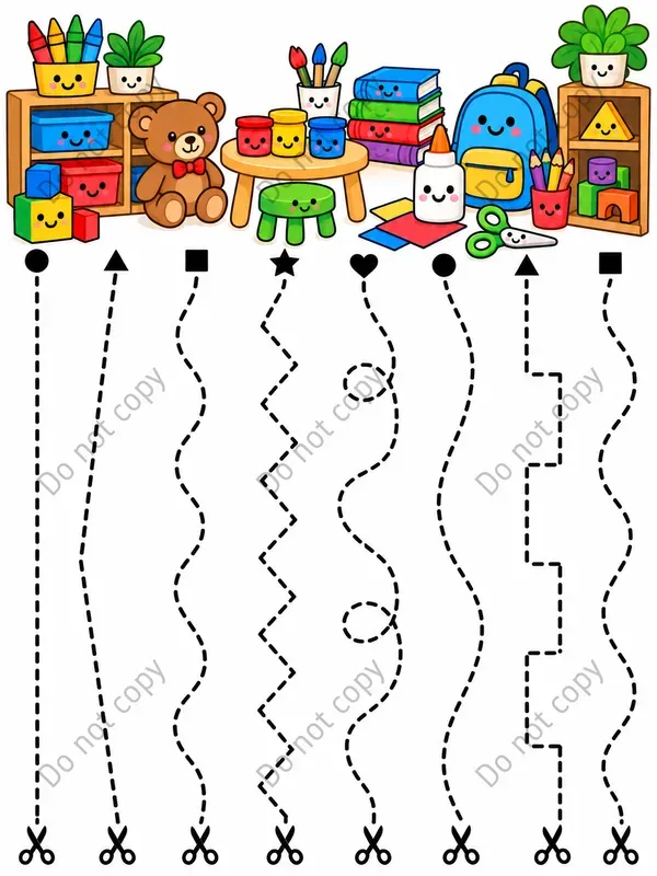 Cute Scissor Skills Pages Any Themes
