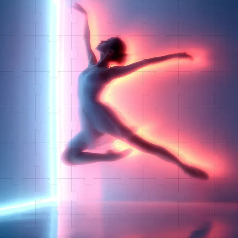 Dreamy Shapes Silhouettes In Neon