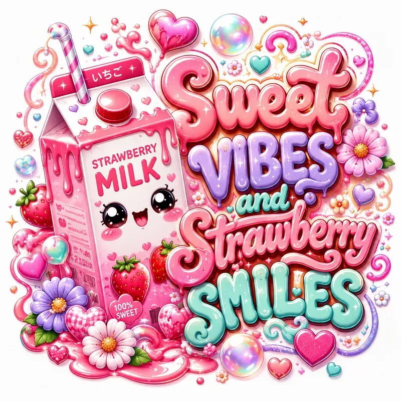 Kawaii Typography Art Bundles