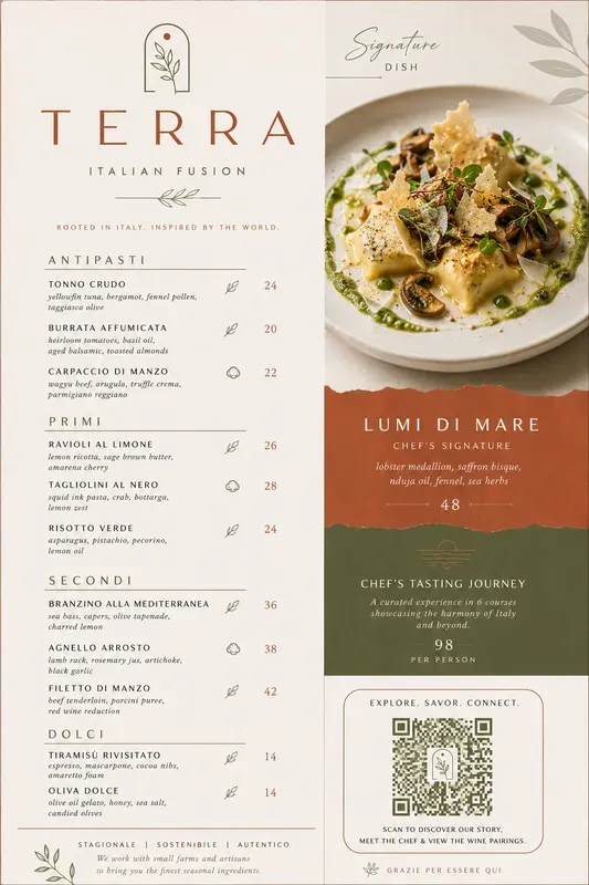 Premium Design Food Menu Generator