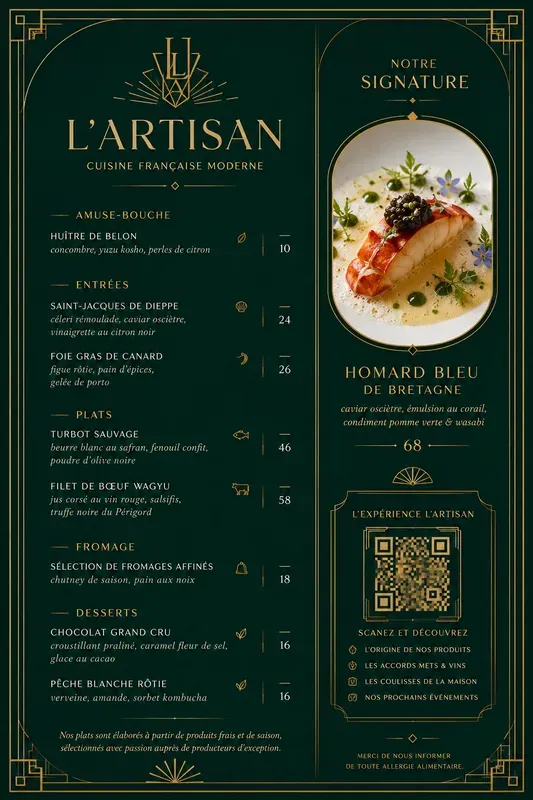 Premium Design Food Menu Generator