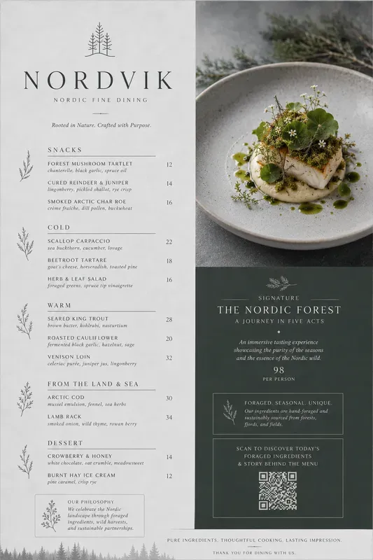 Premium Design Food Menu Generator
