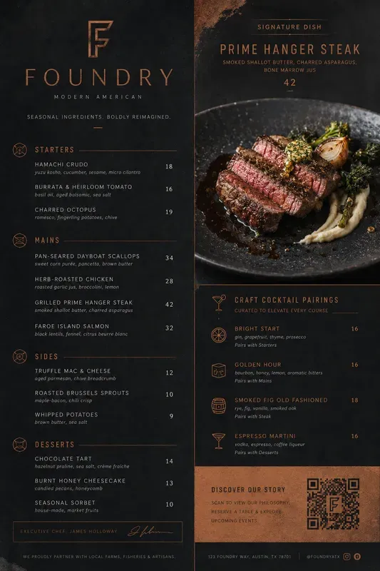 Premium Design Food Menu Generator