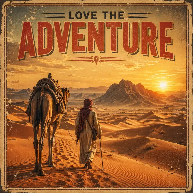 Vintage Adventure Poster Scenes