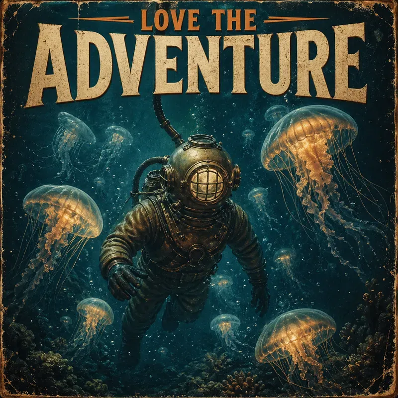 Vintage Adventure Poster Scenes