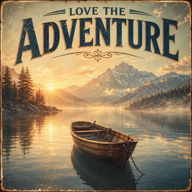 Vintage Adventure Poster Scenes