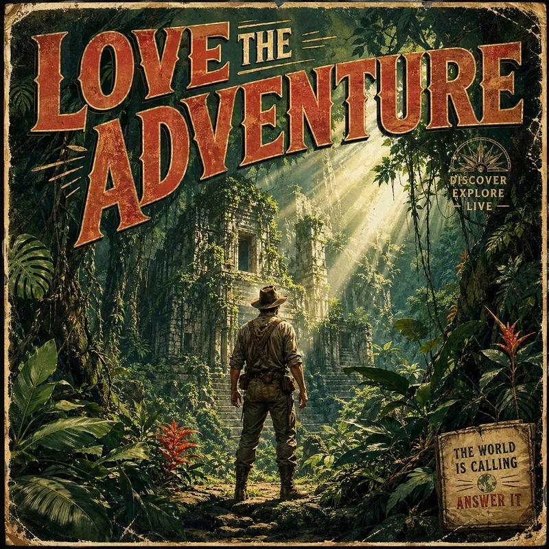 Vintage Adventure Poster Scenes