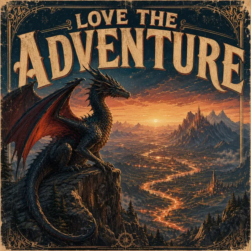 Vintage Adventure Poster Scenes