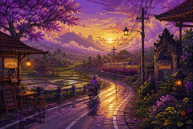 Peaceful Pixel Art World Landscapes