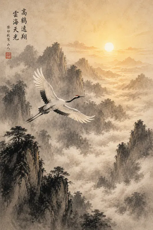 Traditional East Asian Ink Painting Genes