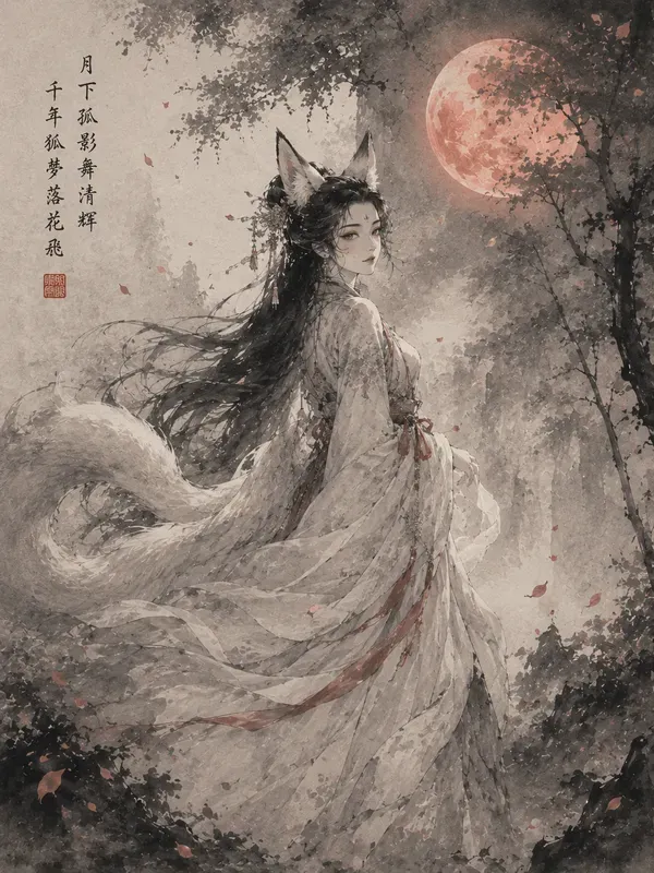 Traditional East Asian Ink Painting Genes