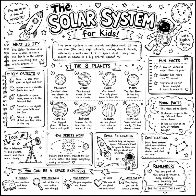 Kids Sketchnote Worksheets