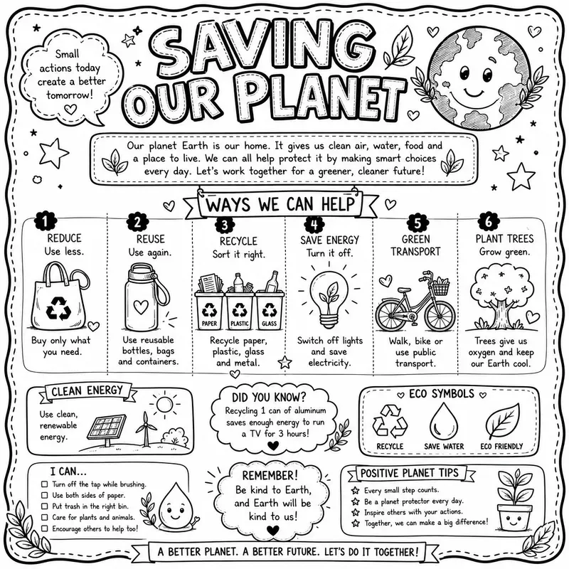 Kids Sketchnote Worksheets