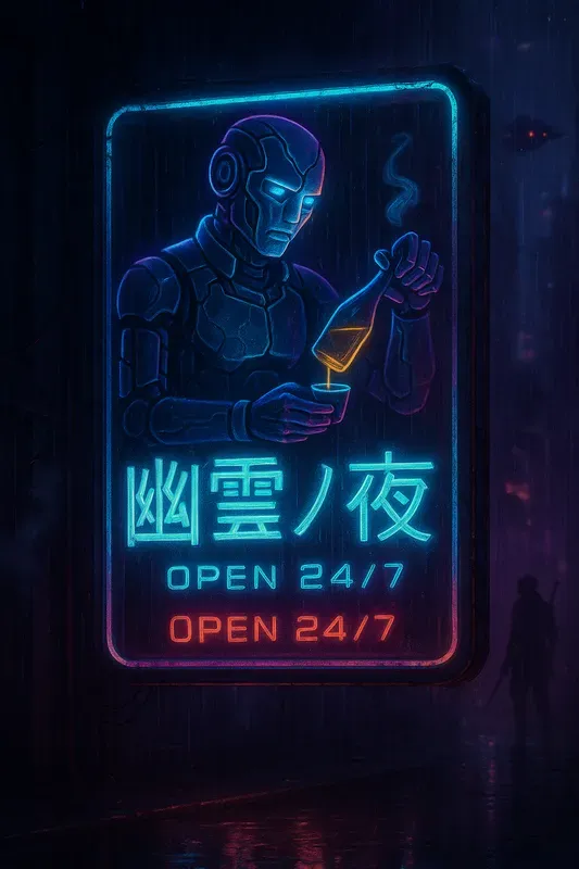 Cyberpunk Neon Bar Signs