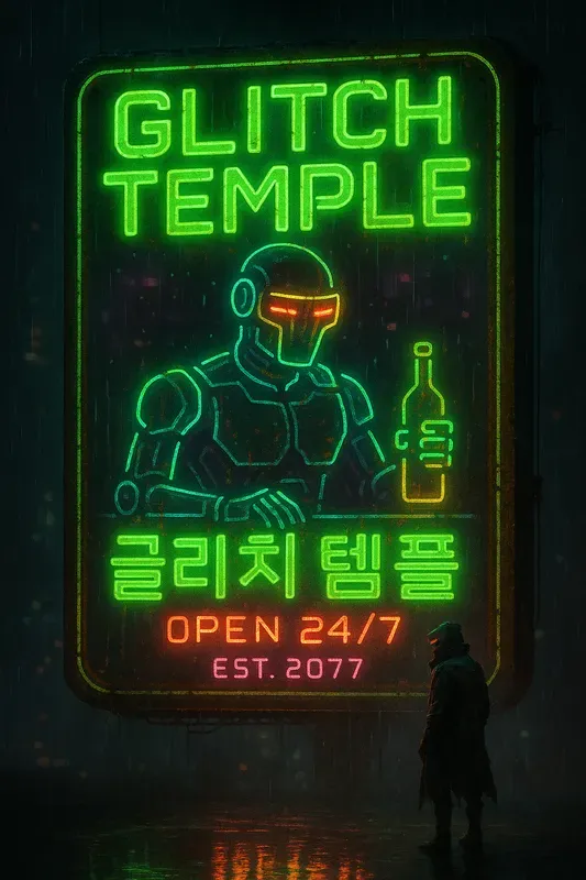 Cyberpunk Neon Bar Signs