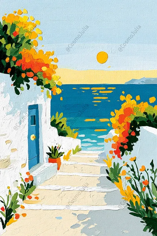 Vivid Mediterranean Summer Paintings