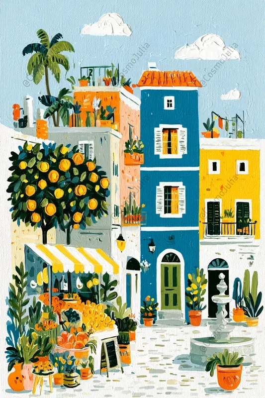 Vivid Mediterranean Summer Paintings