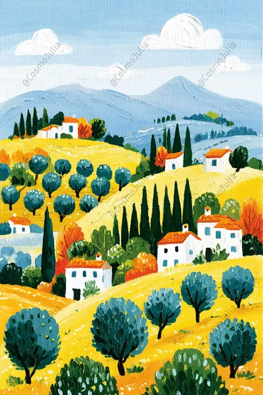 Vivid Mediterranean Summer Paintings