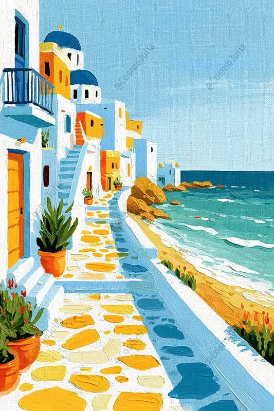 Vivid Mediterranean Summer Paintings