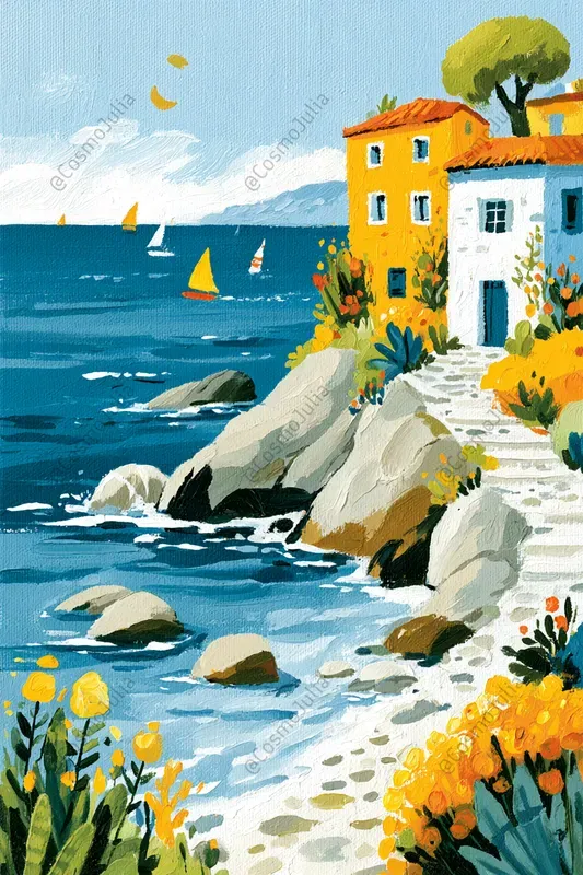 Vivid Mediterranean Summer Paintings