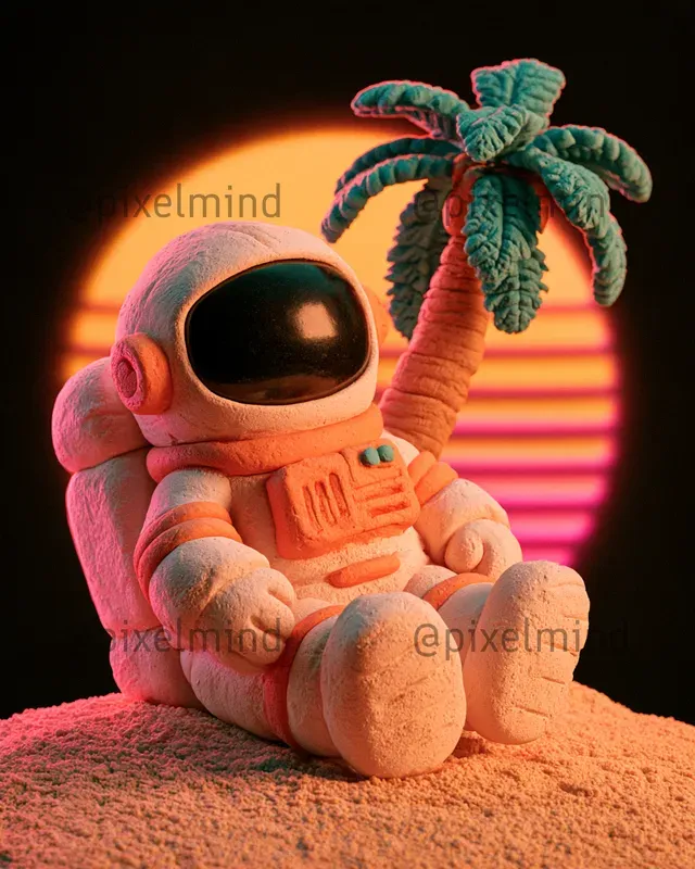 Clay 80s Sunset Tshirt Designs