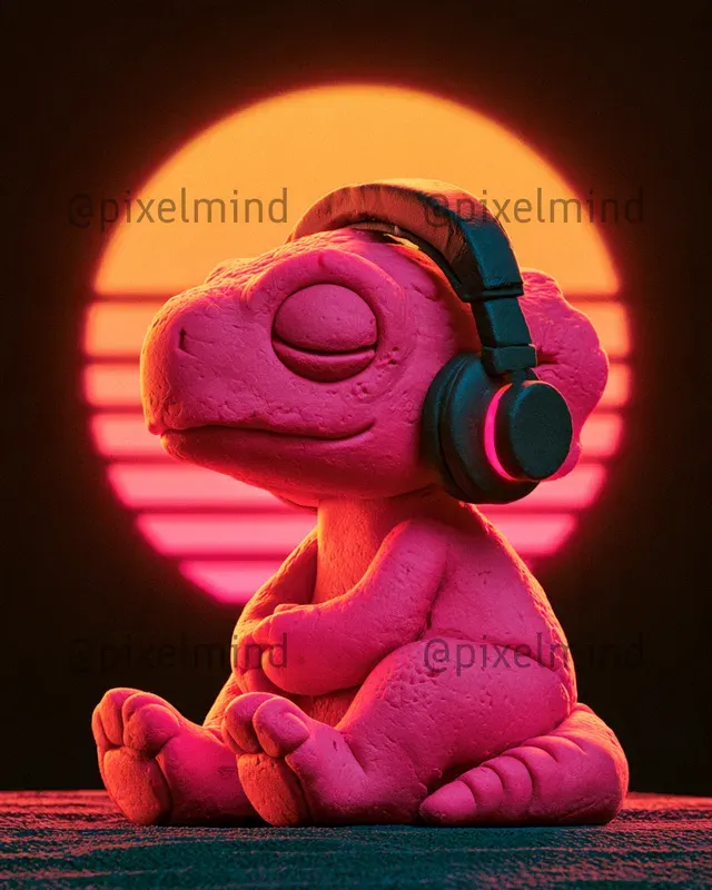 Clay 80s Sunset Tshirt Designs