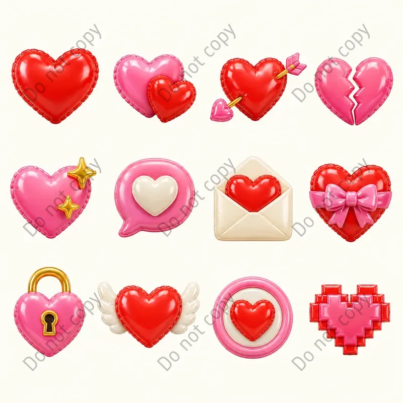 Inflatable 3D Icon Sets Any Theme