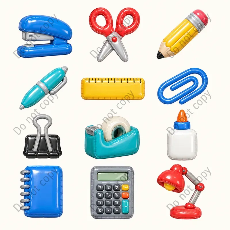 Inflatable 3D Icon Sets Any Theme