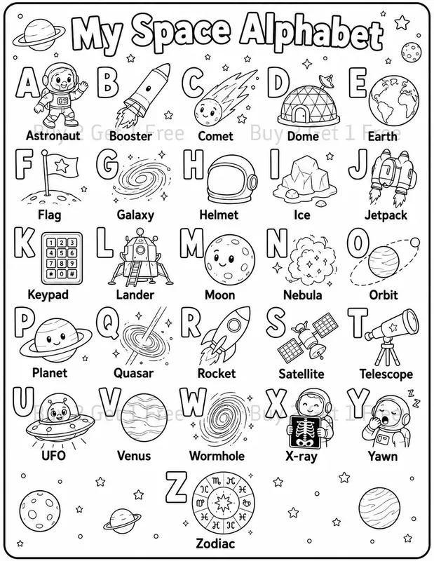 Coloring Book Kids Alphabets