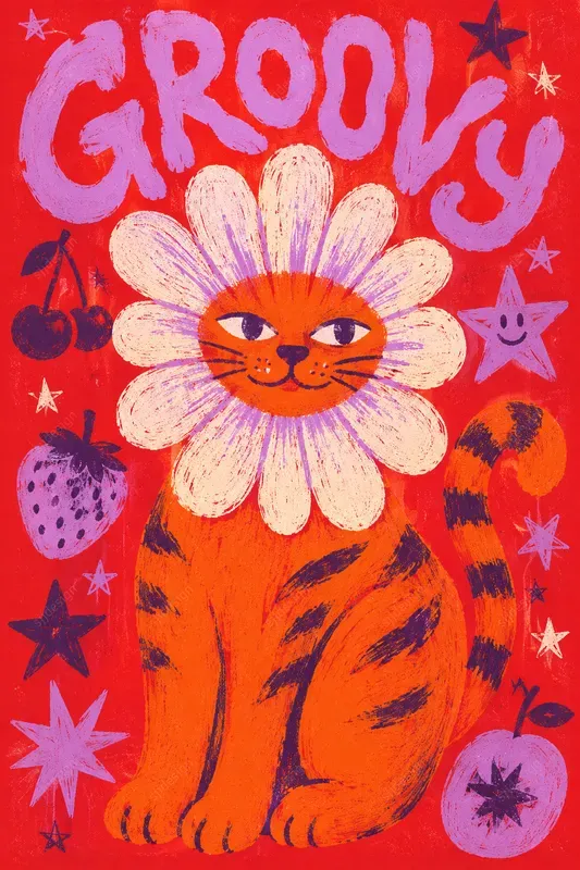 Naive Risograph Zine Poster Art
