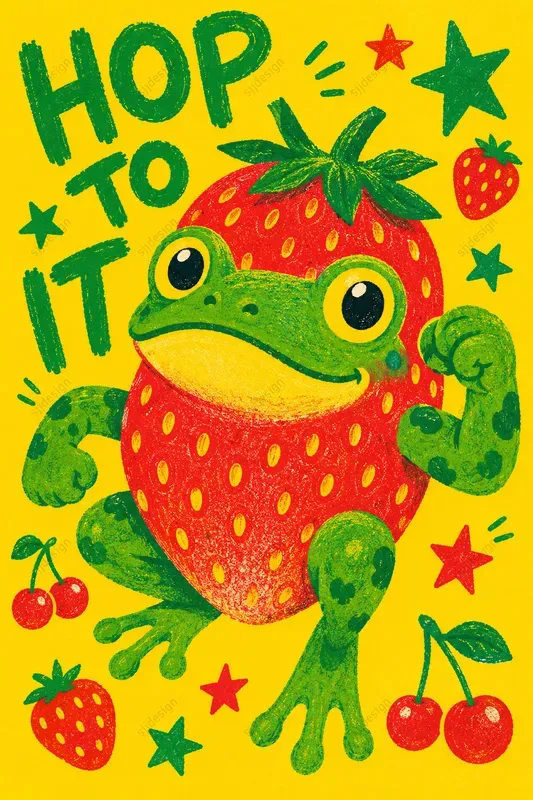 Naive Risograph Zine Poster Art