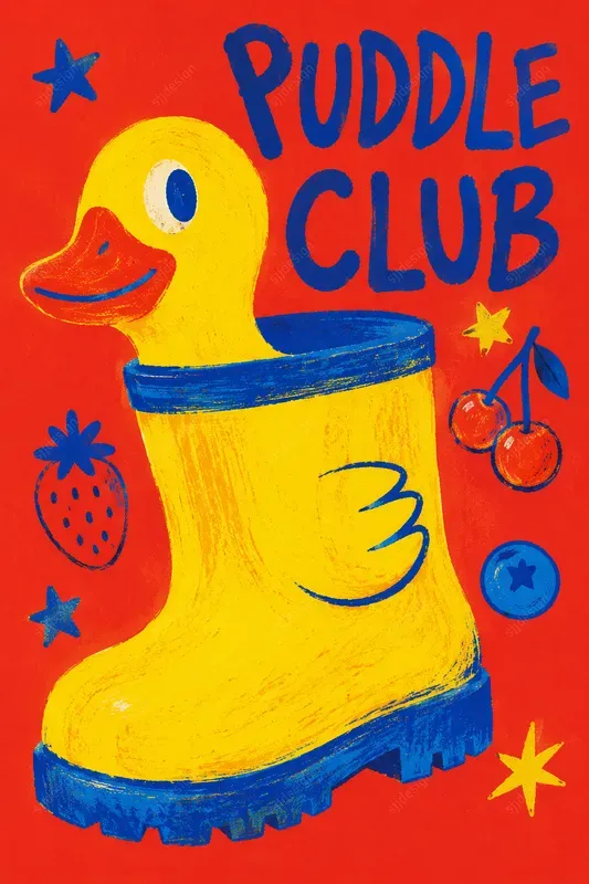 Naive Risograph Zine Poster Art