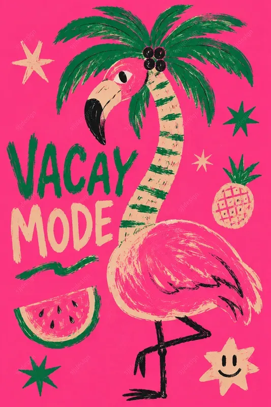 Naive Risograph Zine Poster Art