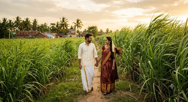 Cinematic South Indian Romantic Couples