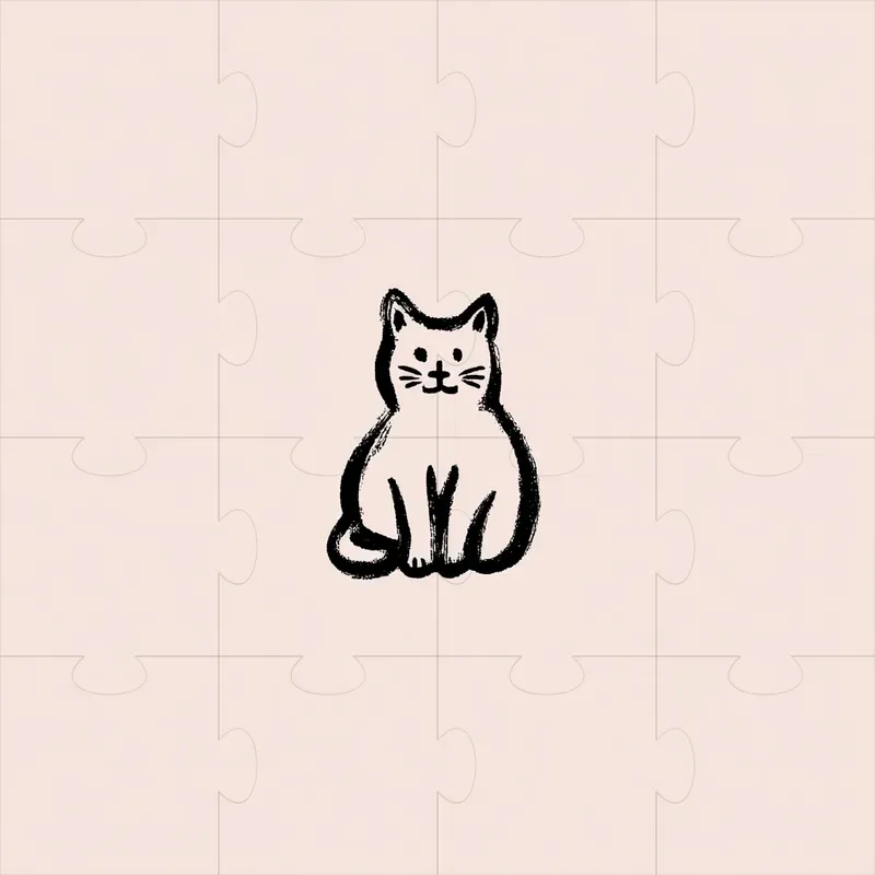 Tiny Little Black Outline Animal Icons