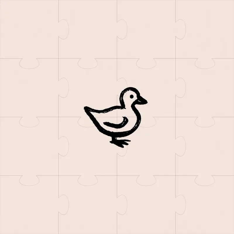Tiny Little Black Outline Animal Icons