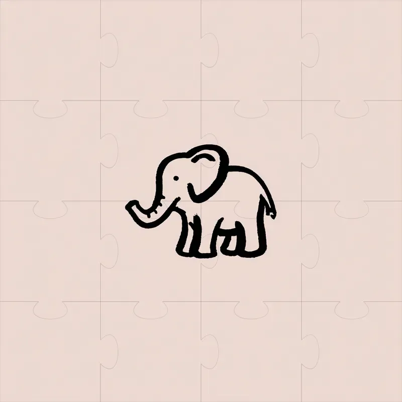 Tiny Little Black Outline Animal Icons