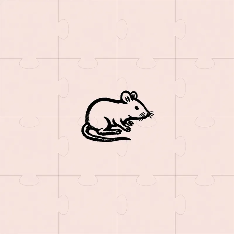 Tiny Little Black Outline Animal Icons