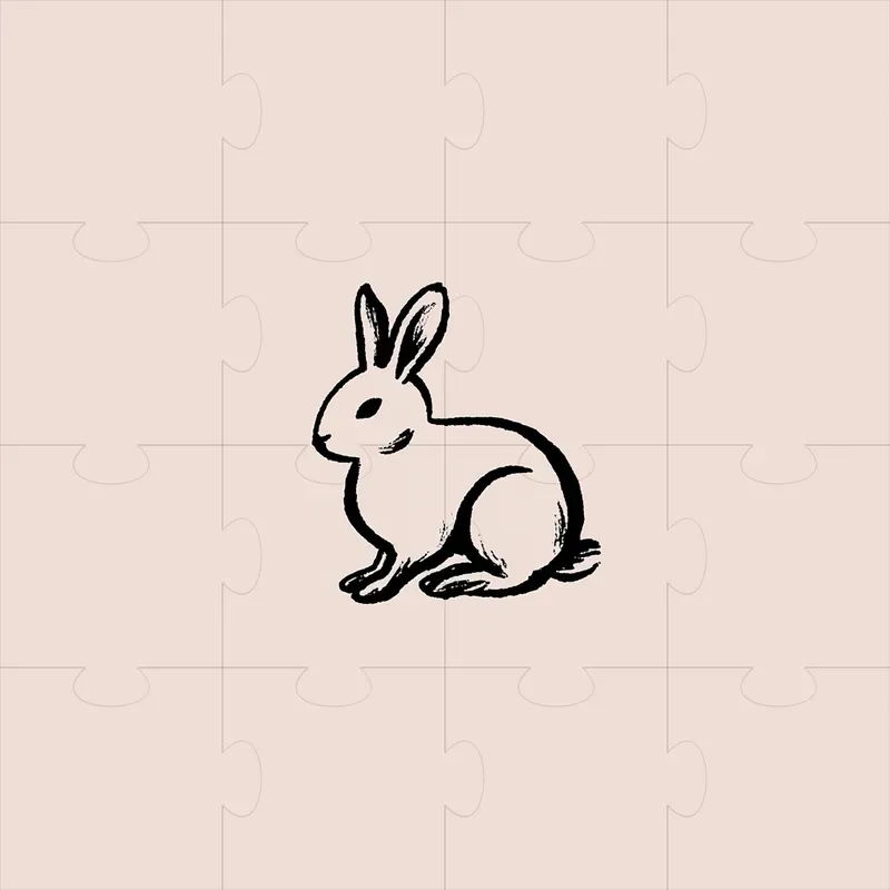 Tiny Little Black Outline Animal Icons