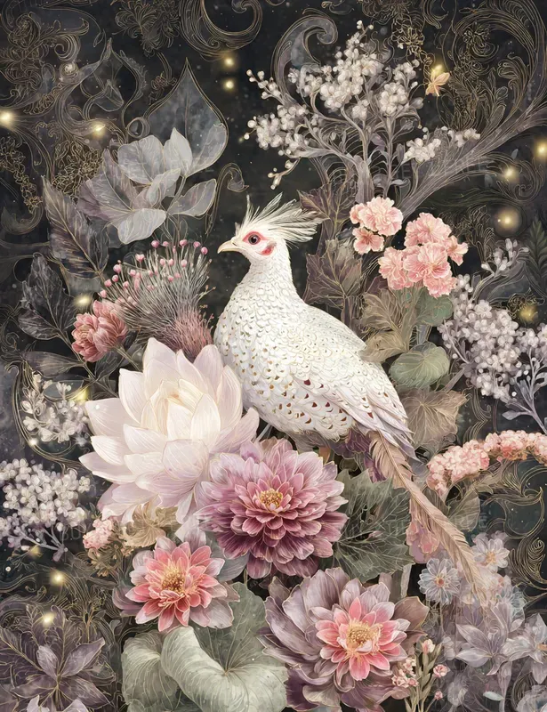 Enchanted Rococo Botanical Animals