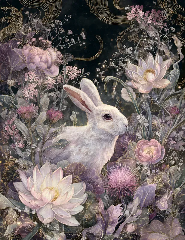 Enchanted Rococo Botanical Animals
